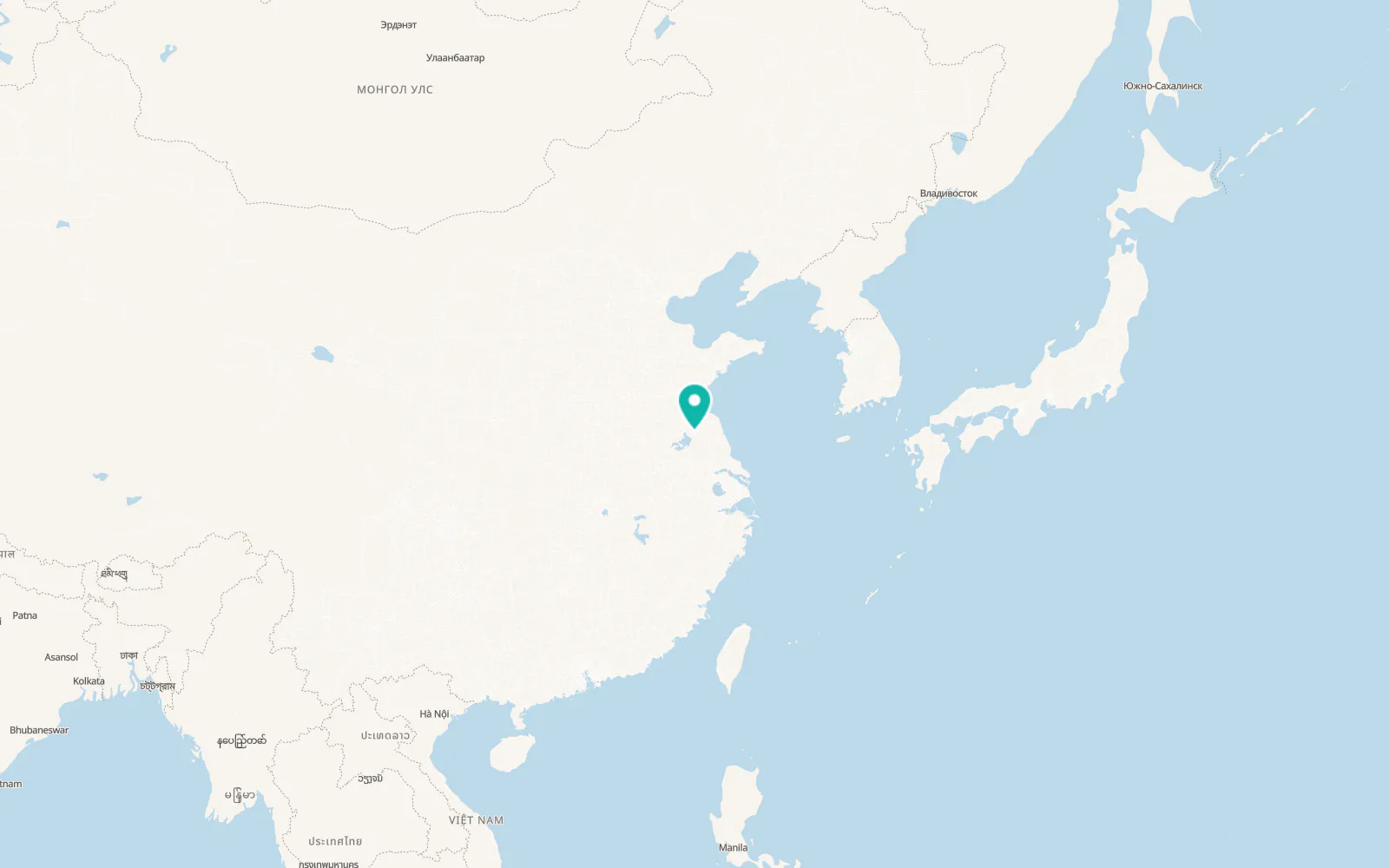 Map of Huai'an