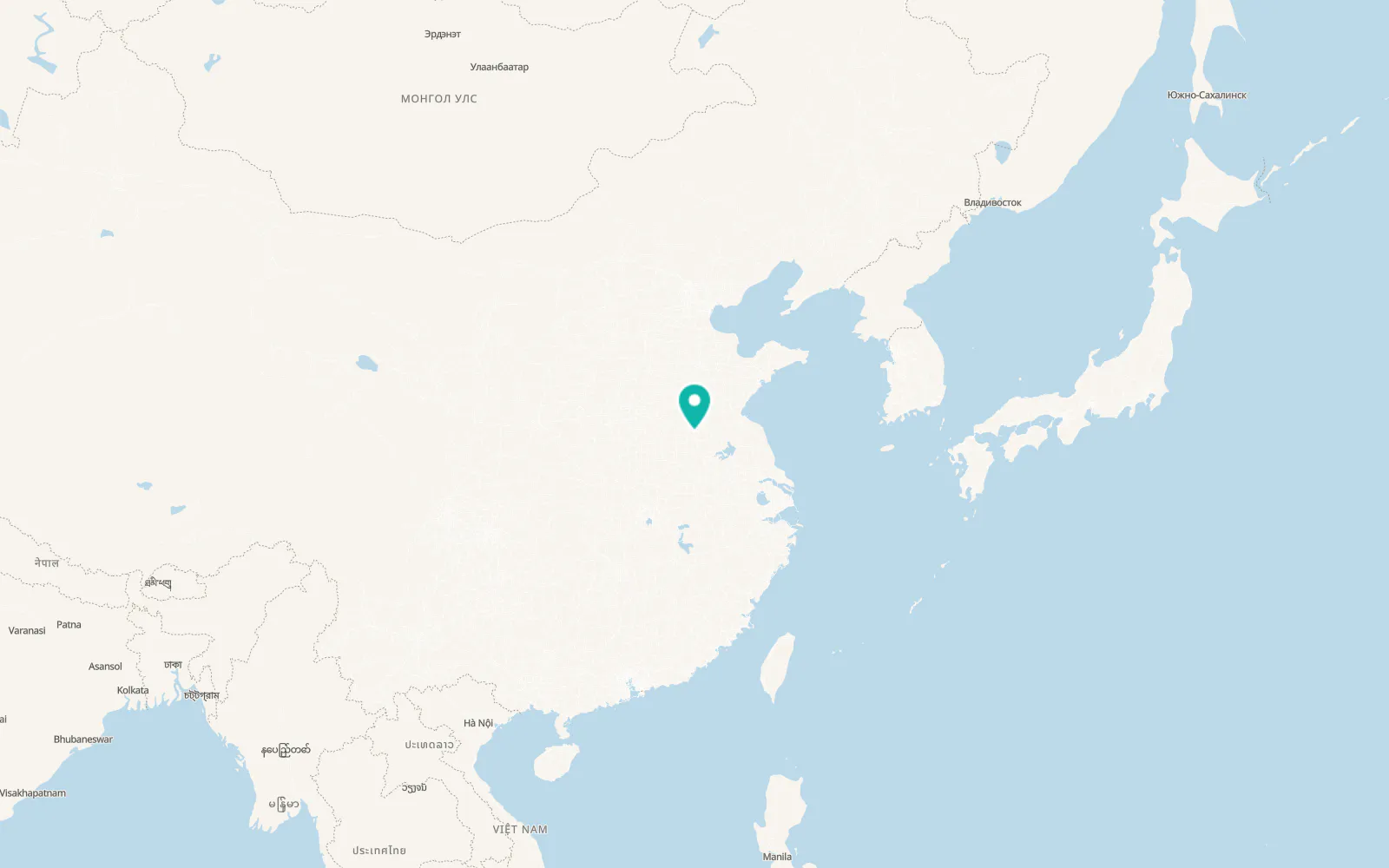 Map of Huaibei