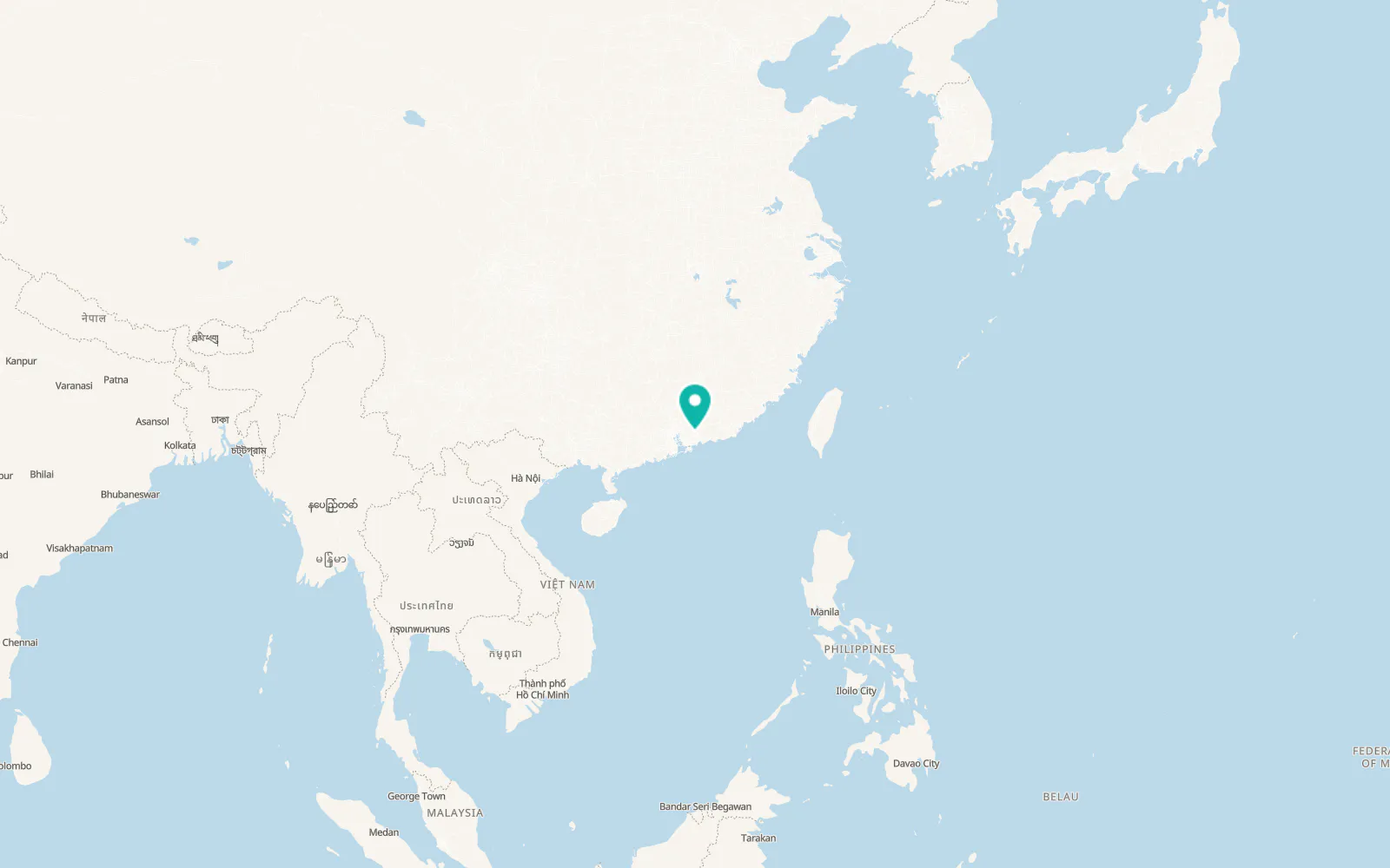 Map of Huizhou