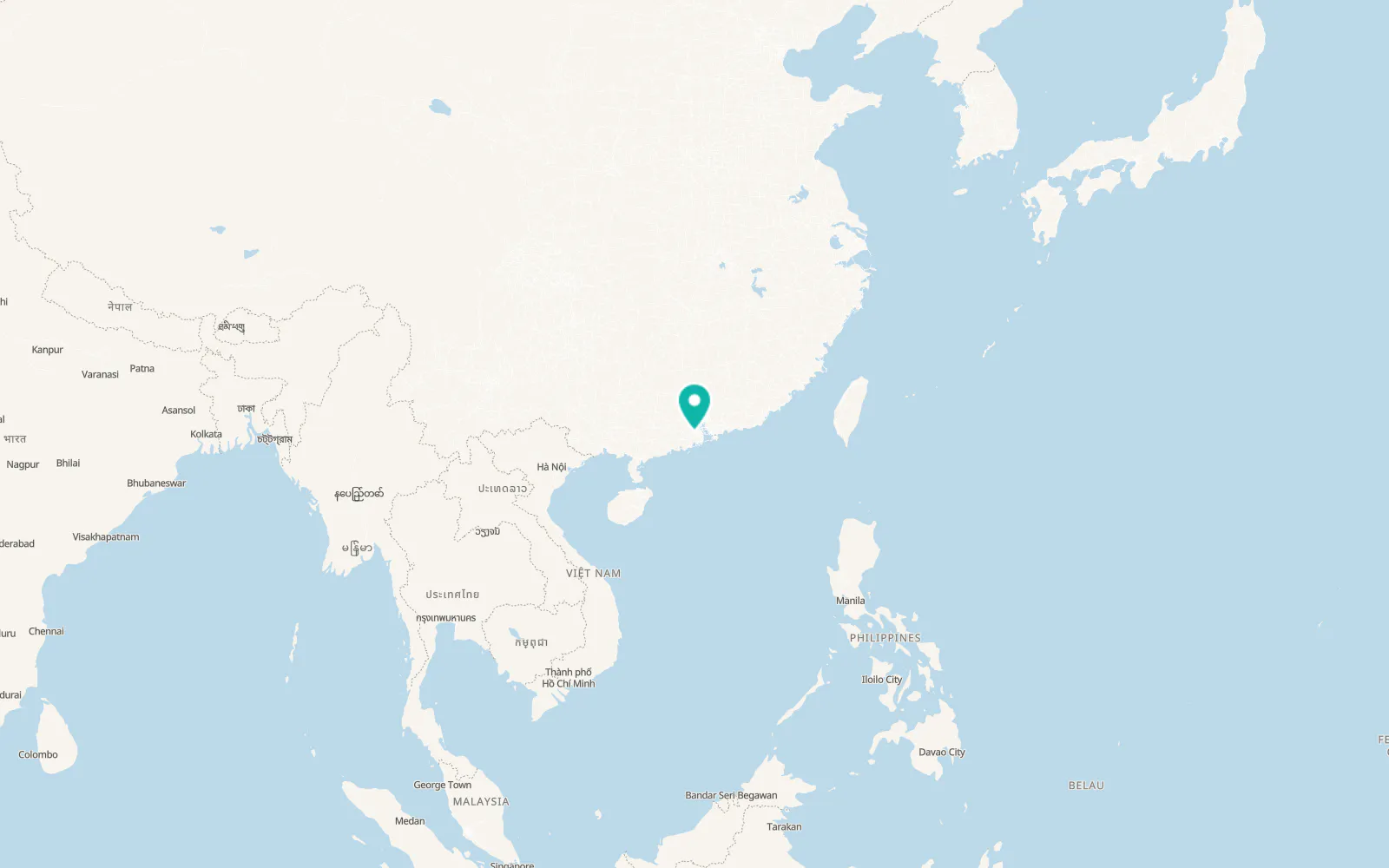 Map of Jiangmen