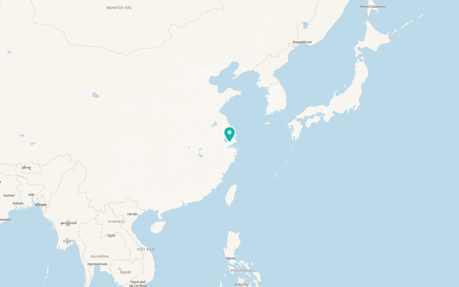 Map of Jiaxing