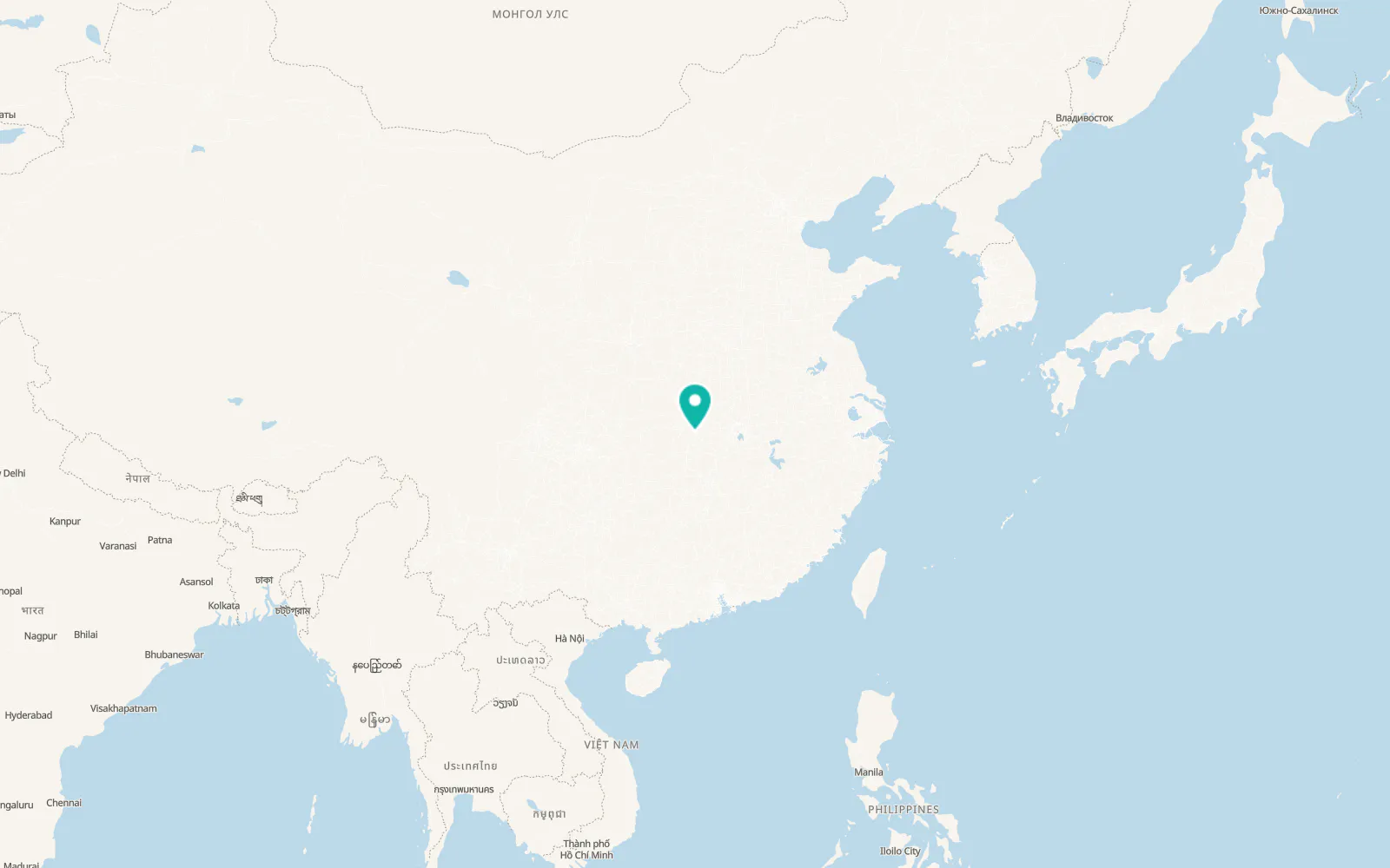 Map of Jingzhou
