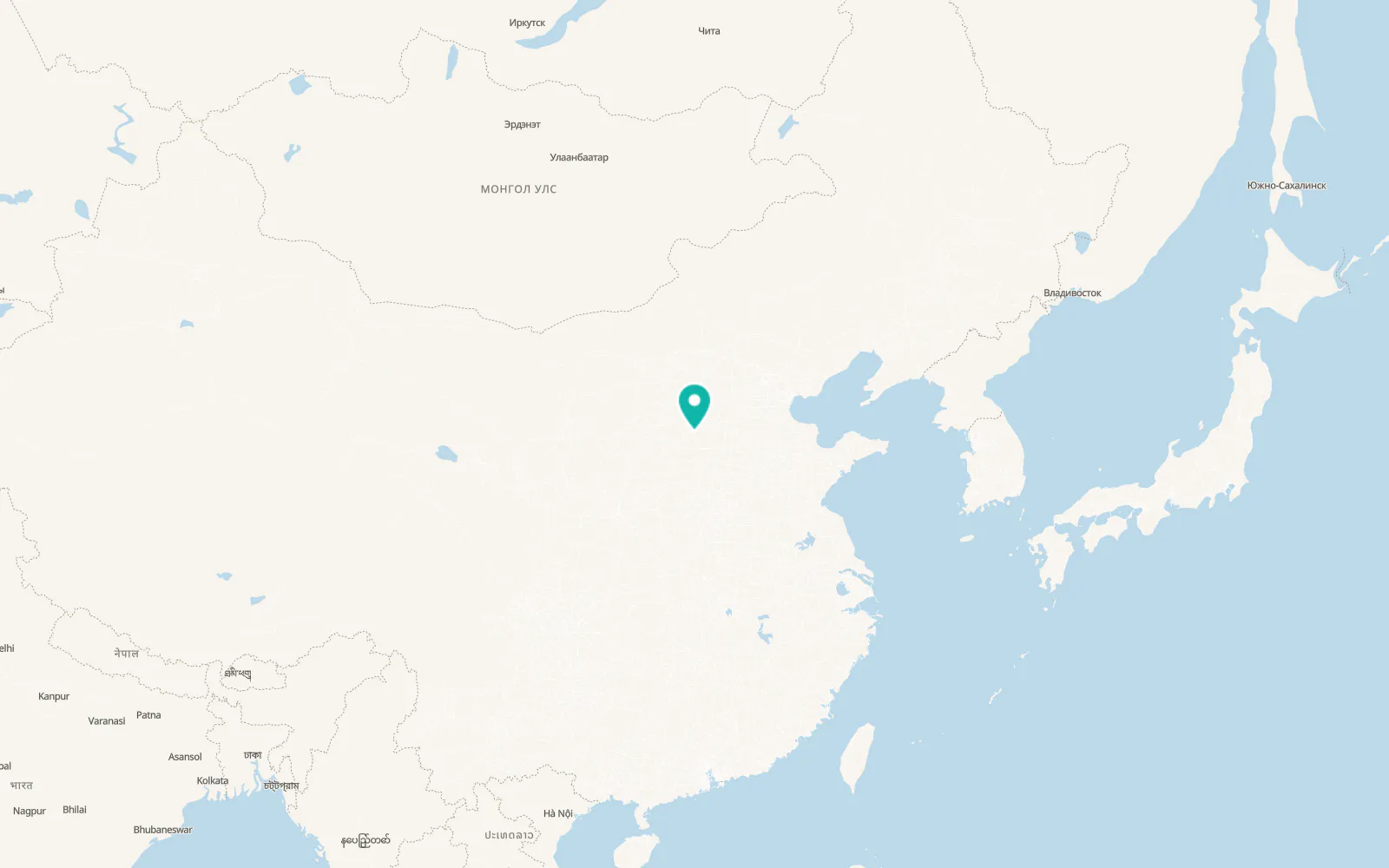 Map of Jinzhong