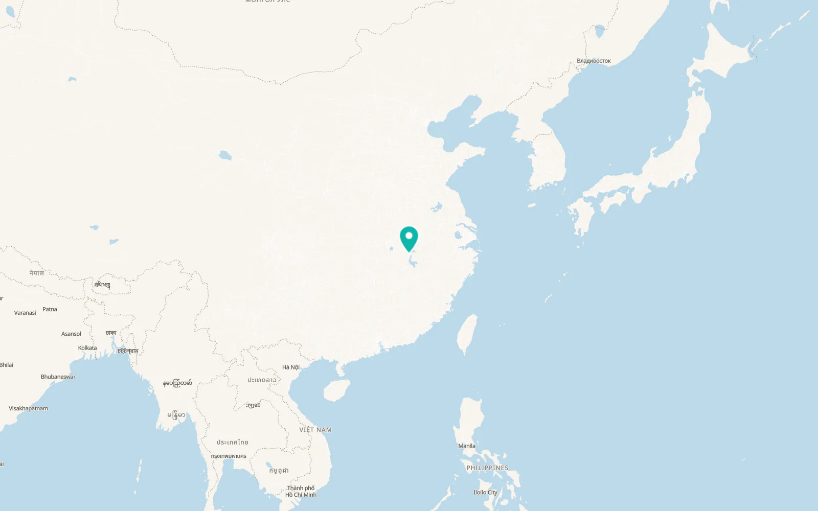 Map of Jiujiang
