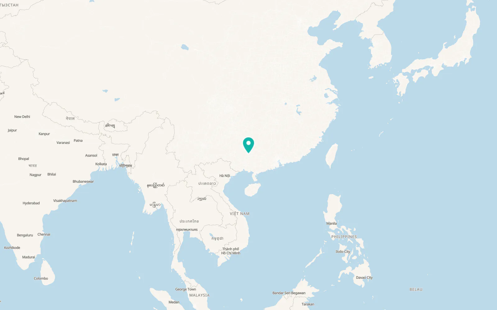 Map of Laibin