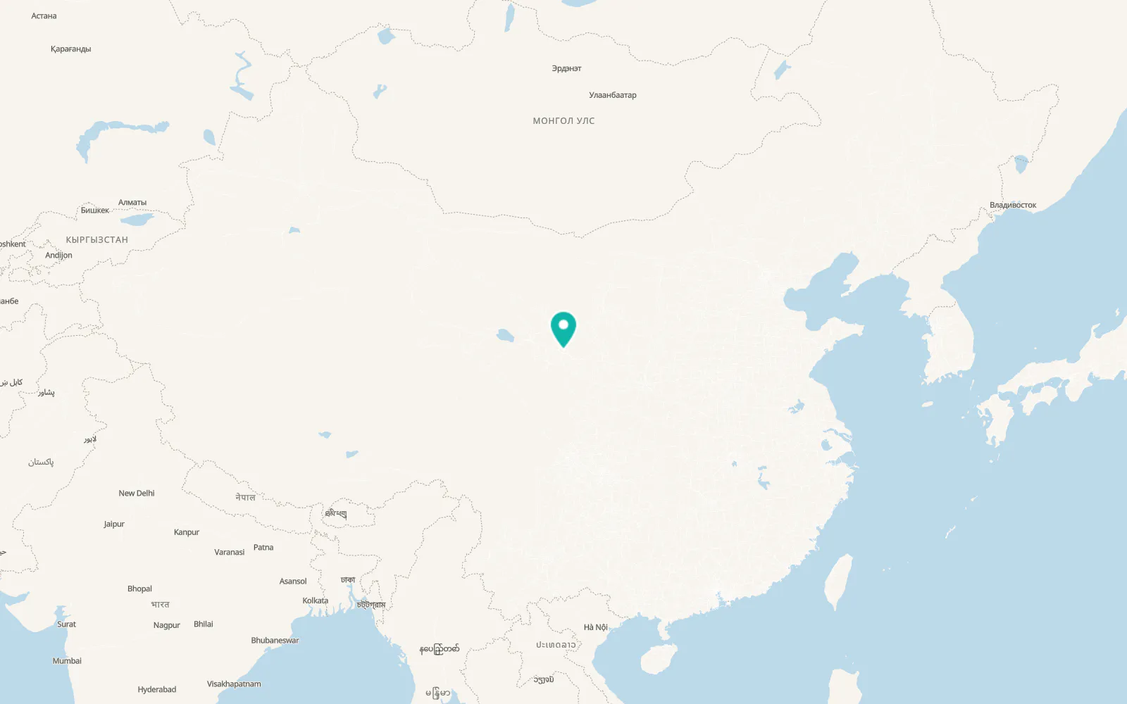 Map of Lanzhou