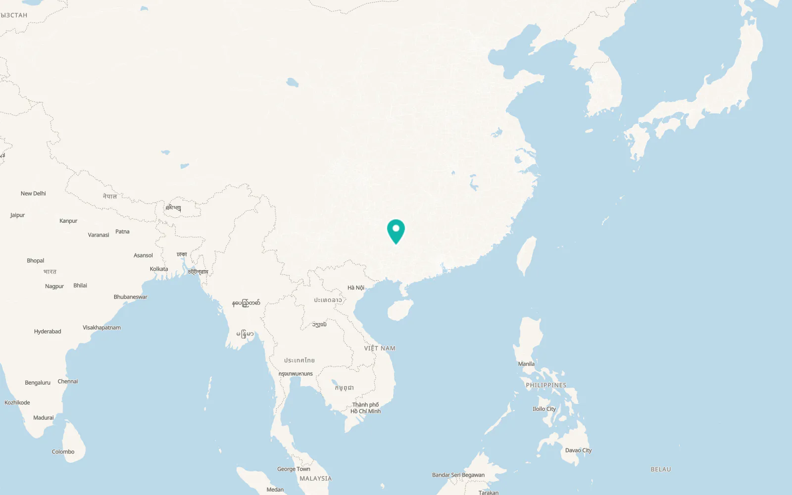 Map of Liuzhou