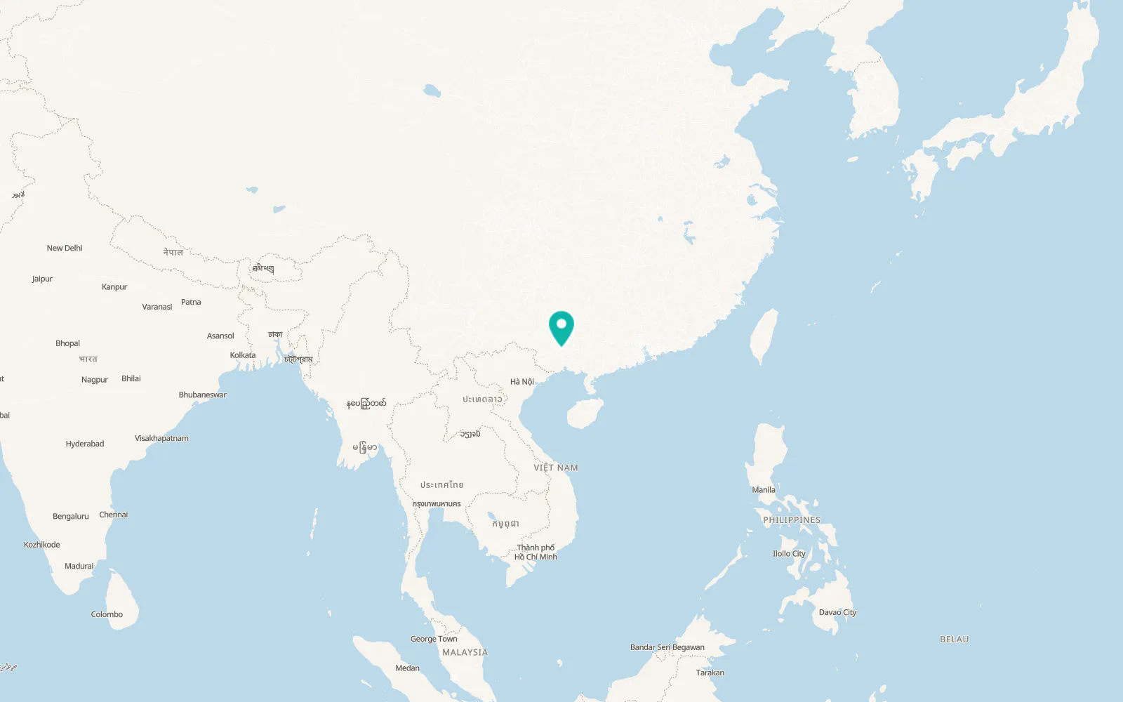 Map of Nanning