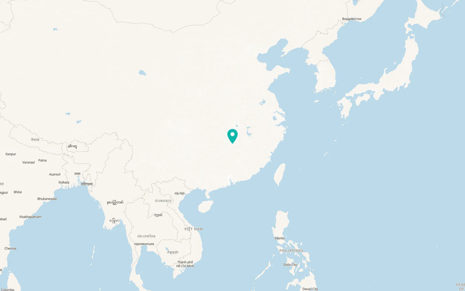 Map of Pingxiang