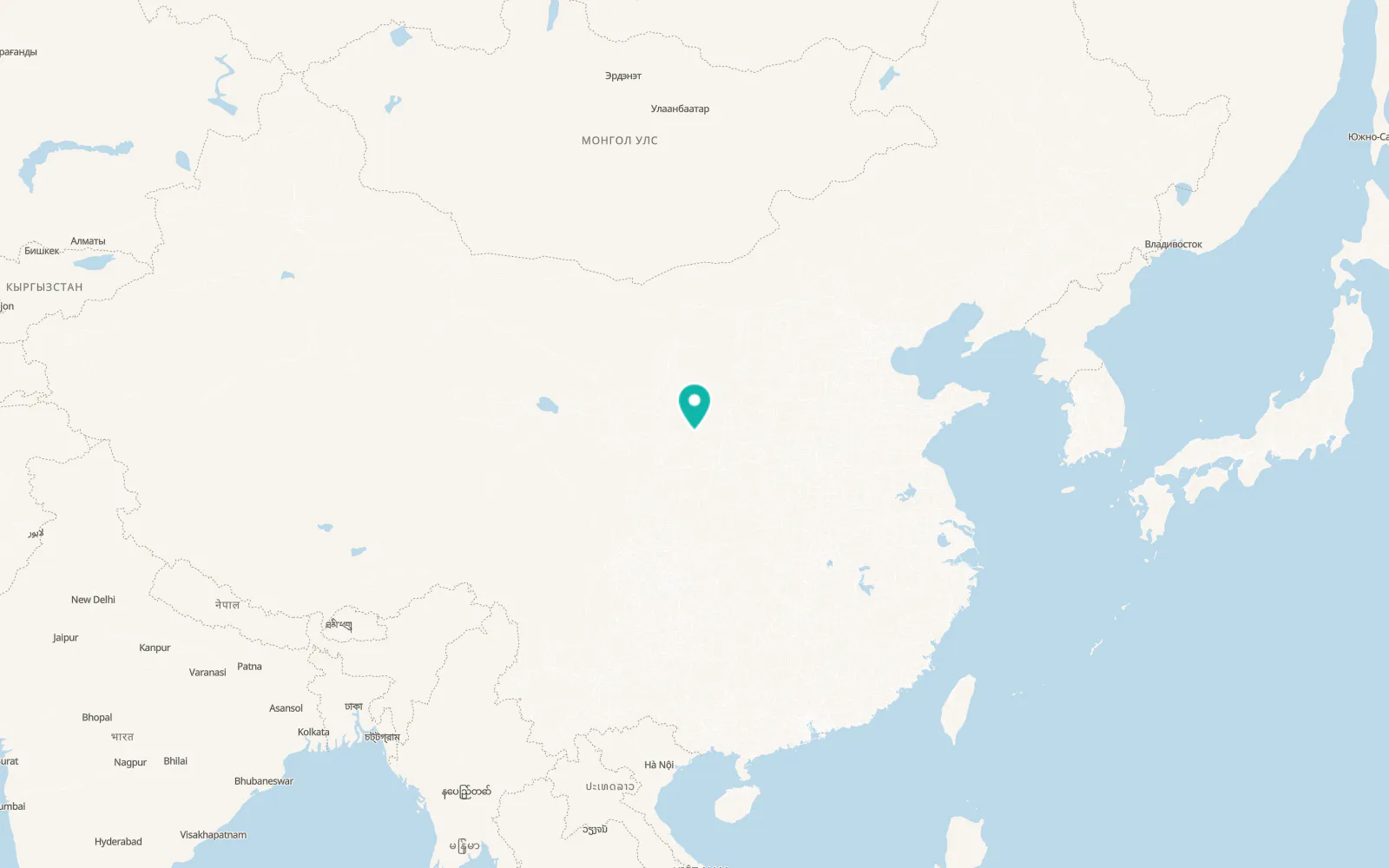 Map of Qingyang