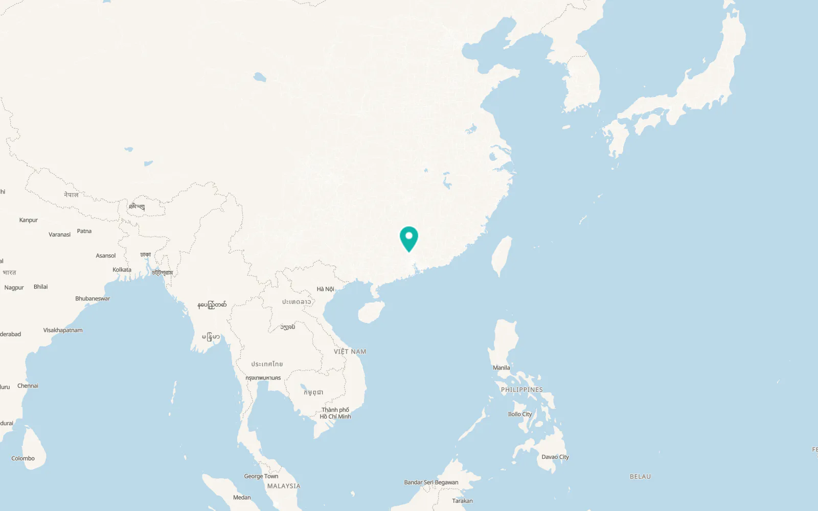 Map of Qingyuan