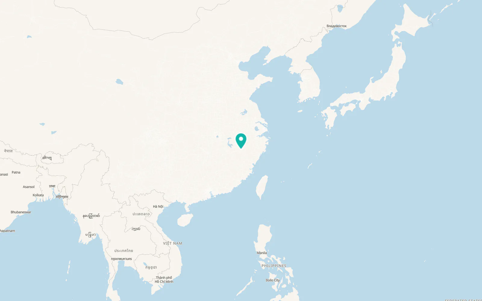 Map of Shangrao