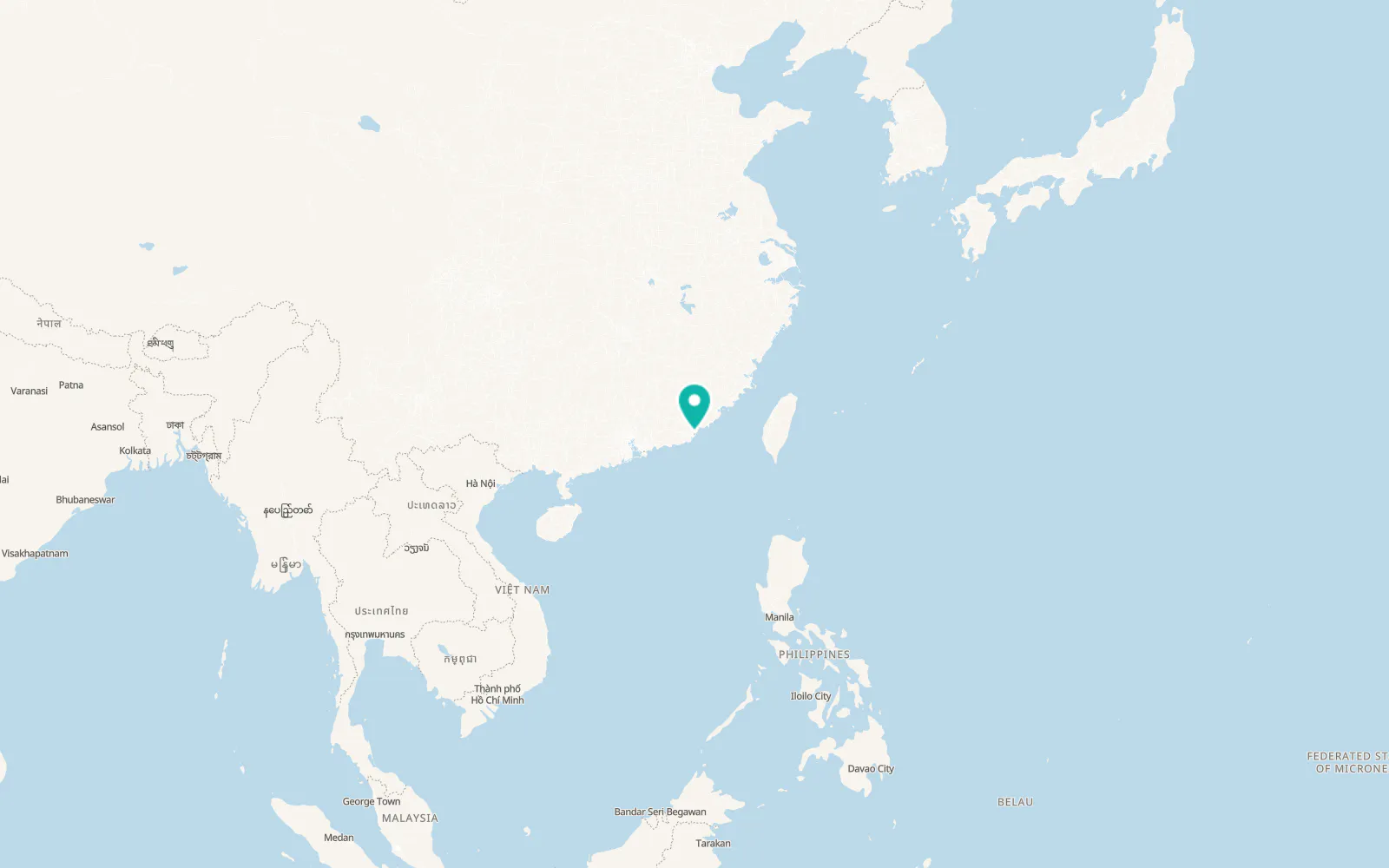 Map of Shantou