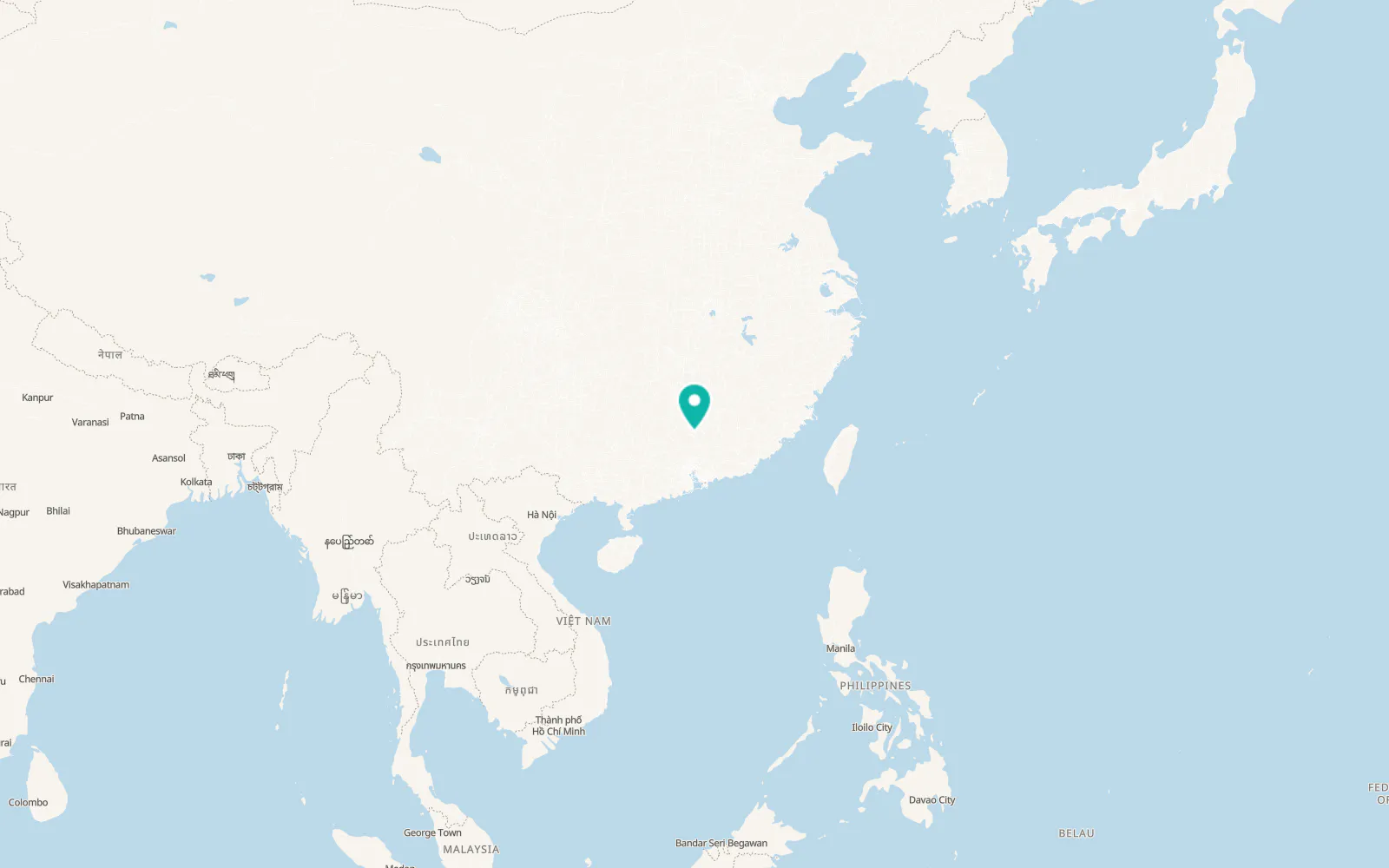 Map of Shaoguan