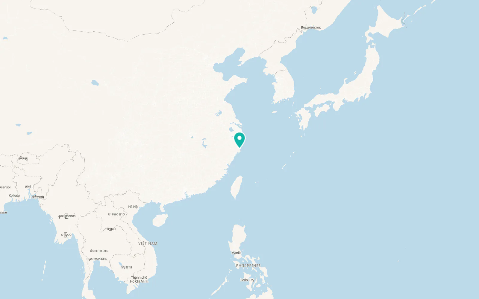 Map of Taizhou