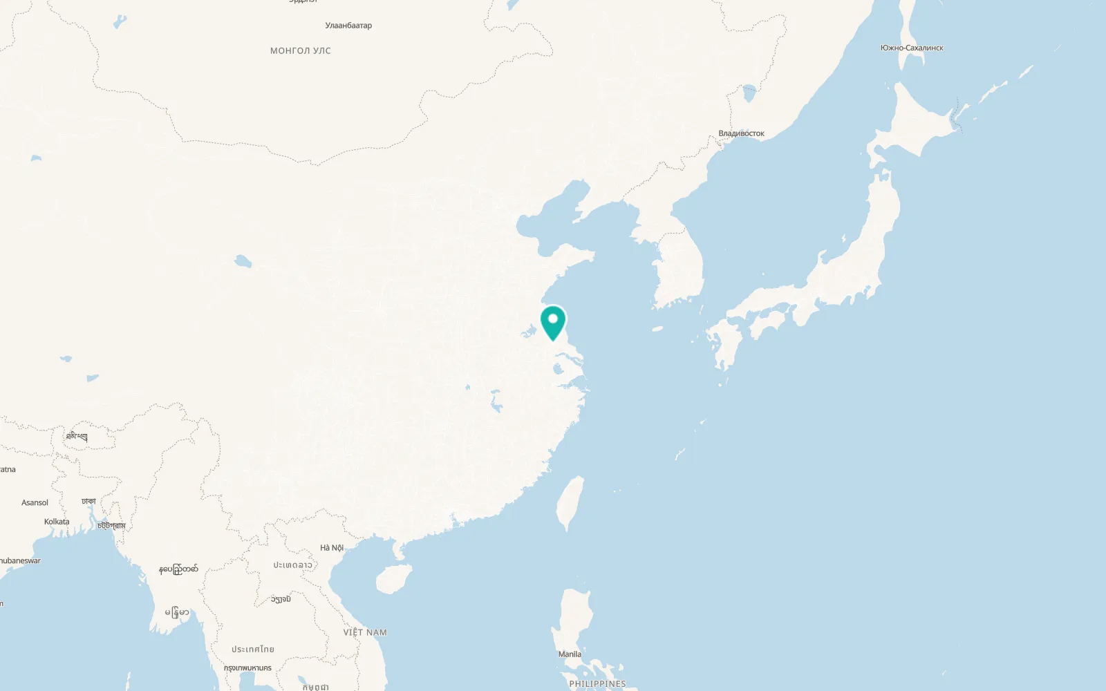 Map of Taizhou