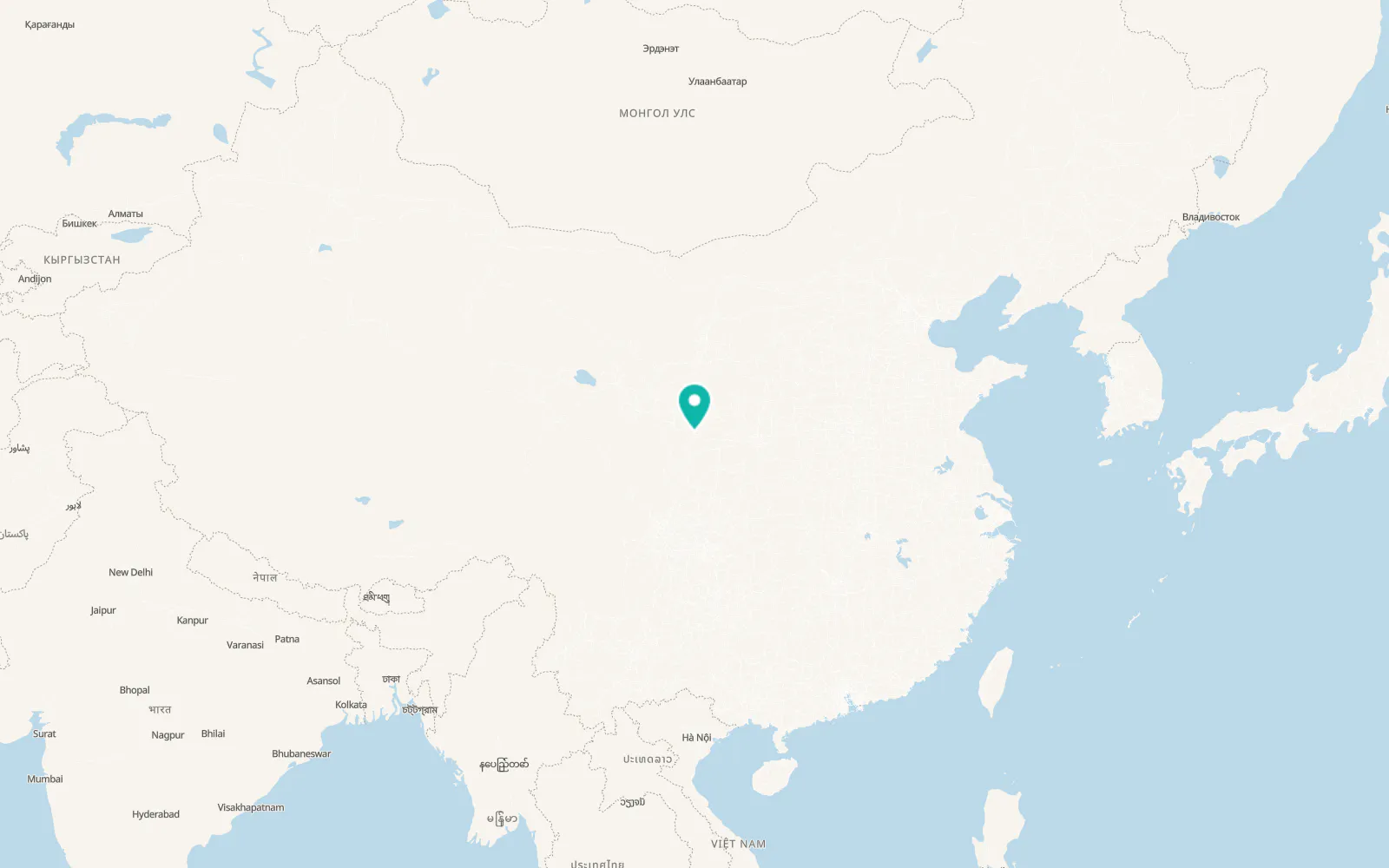 Map of Tianshui