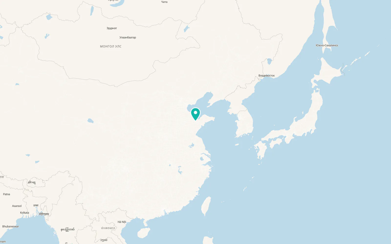 Map of Weifang