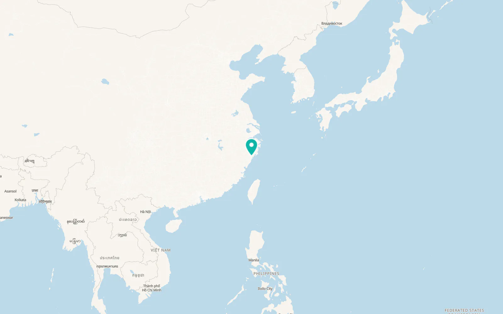 Map of Wenzhou
