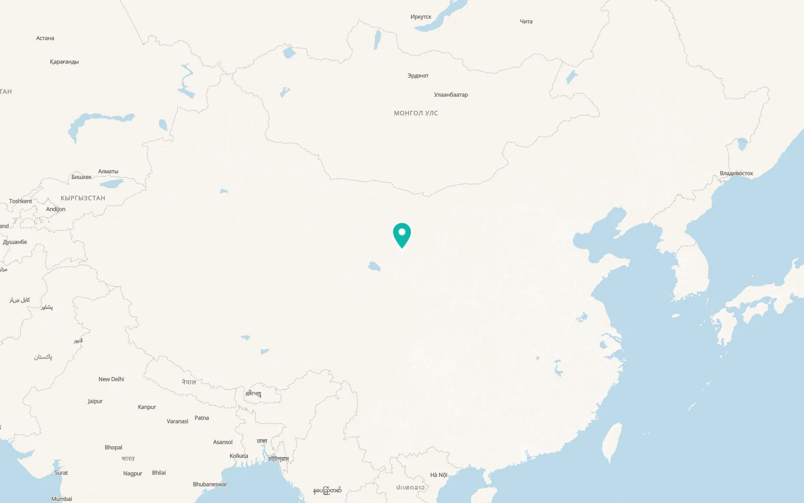 Map of Wuwei