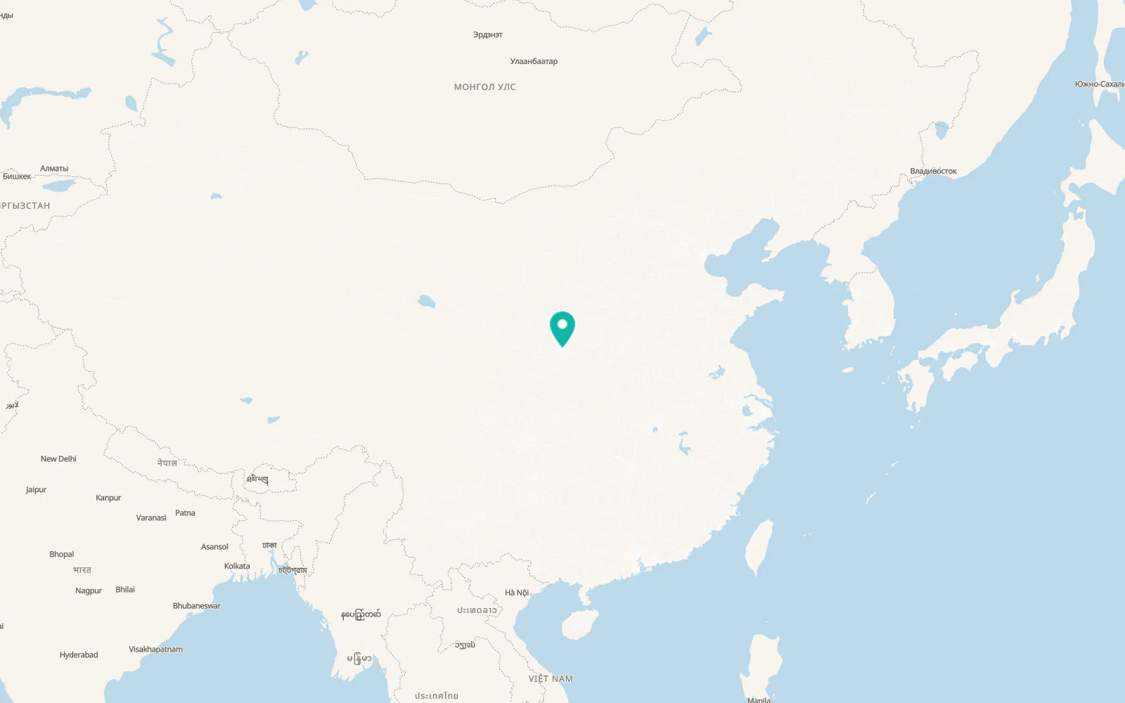 Map of Xianyang