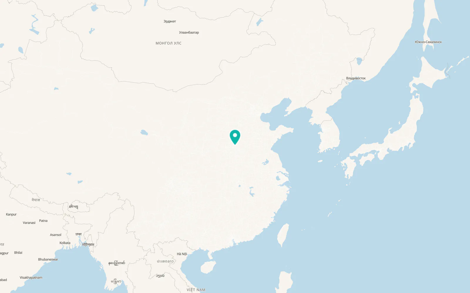 Map of Xinxiang