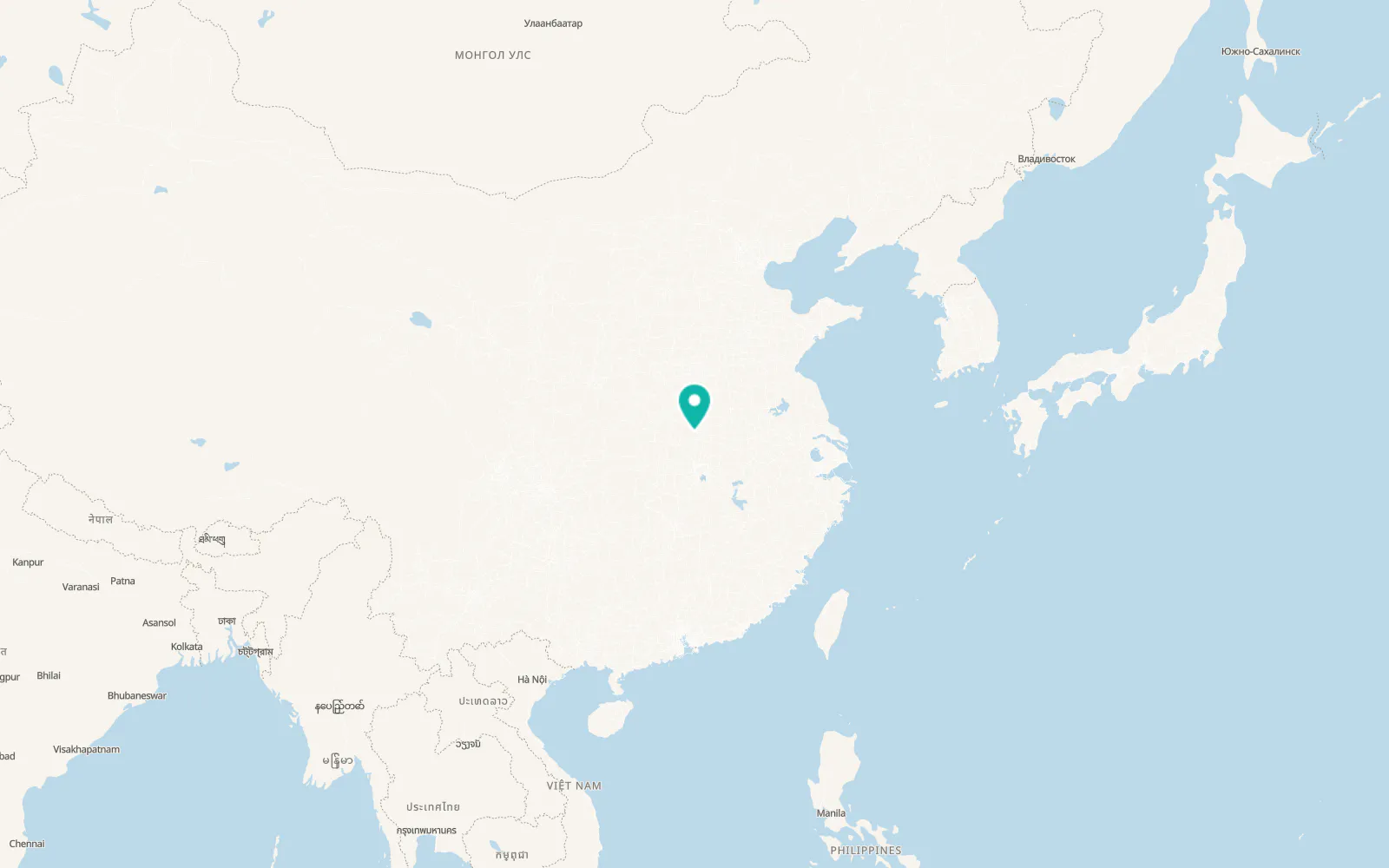 Map of Xinyang
