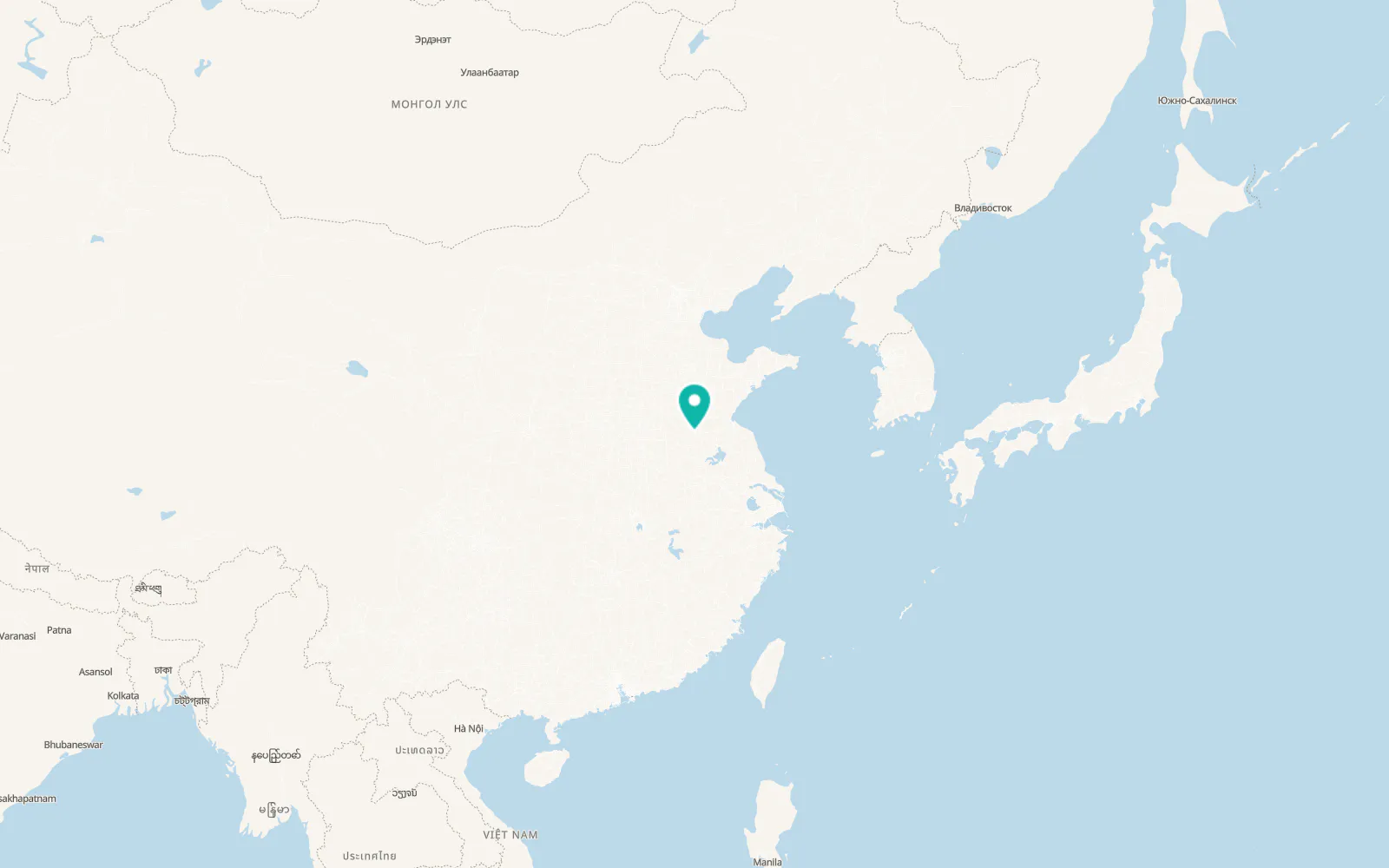 Map of Xuzhou