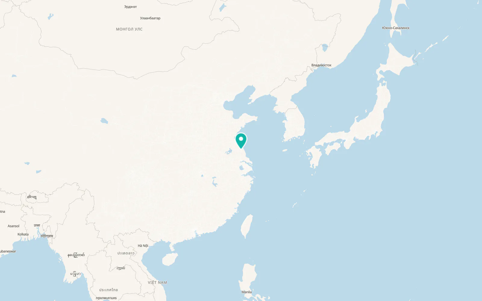 Map of Yancheng