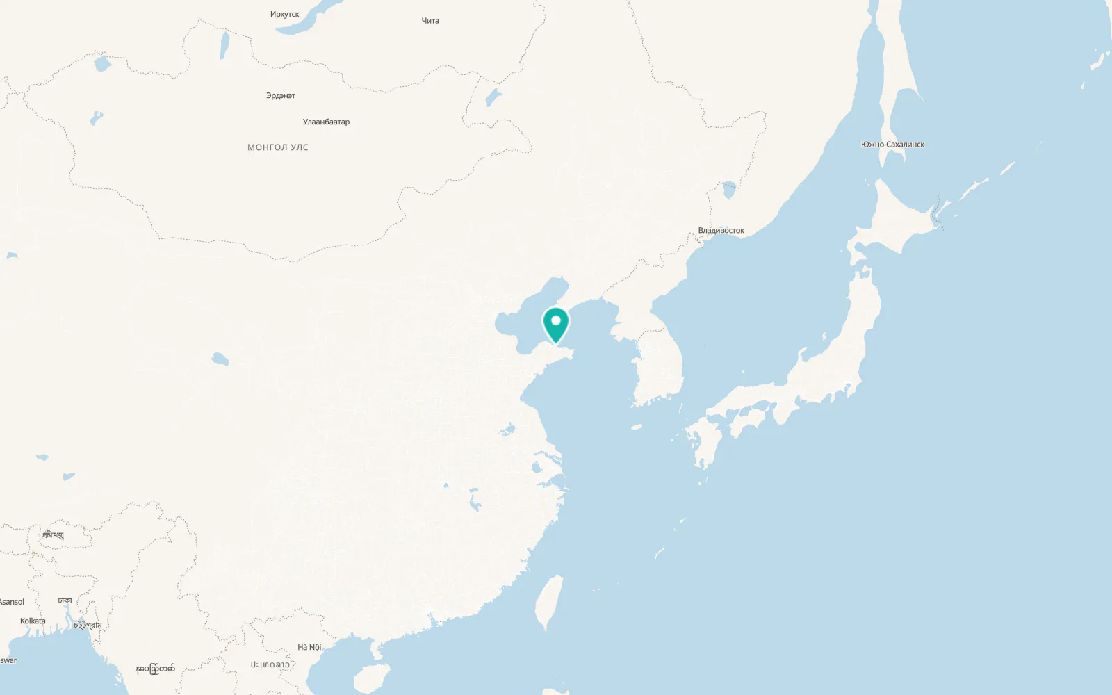 Map of Yantai