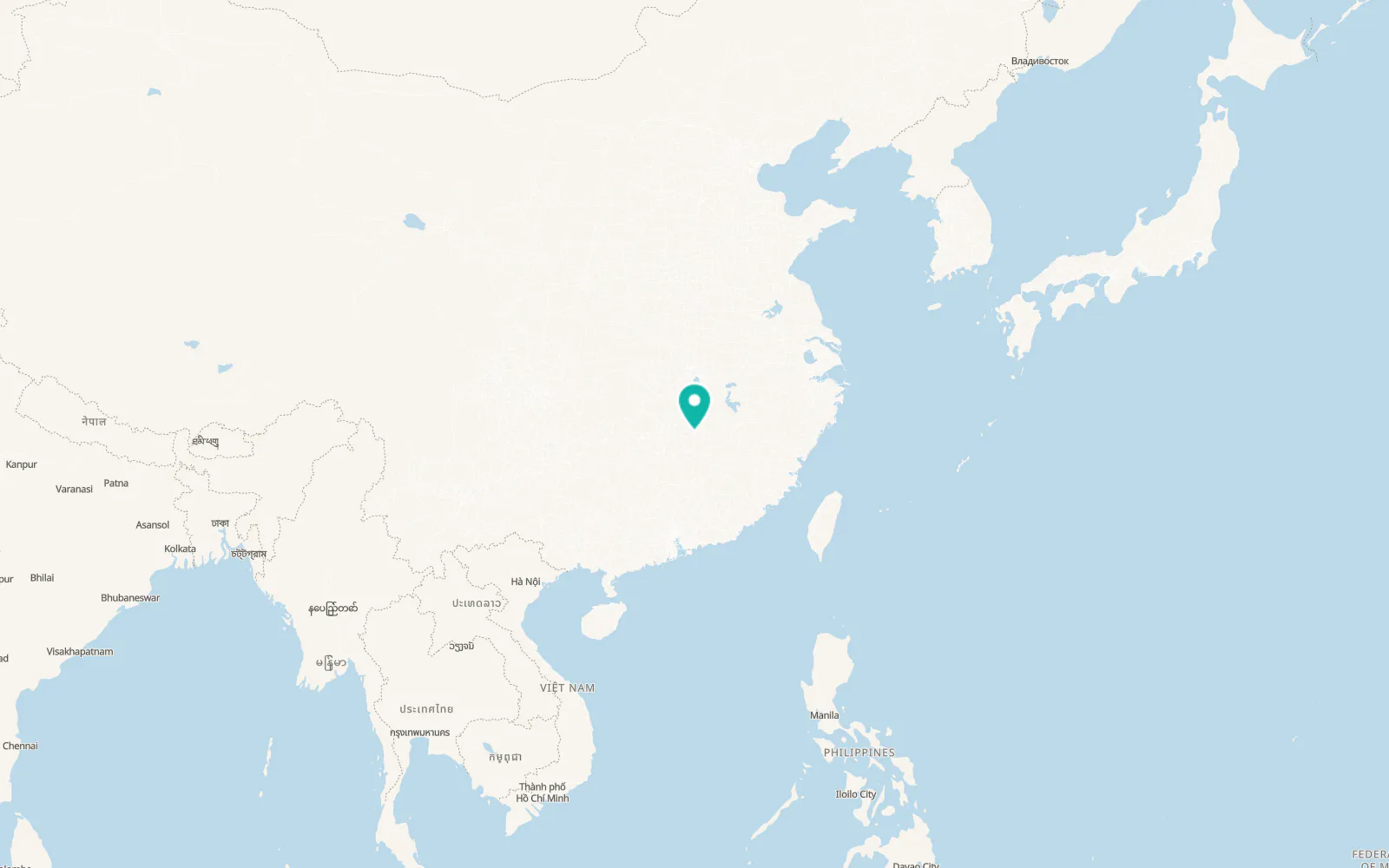 Map of Yichun