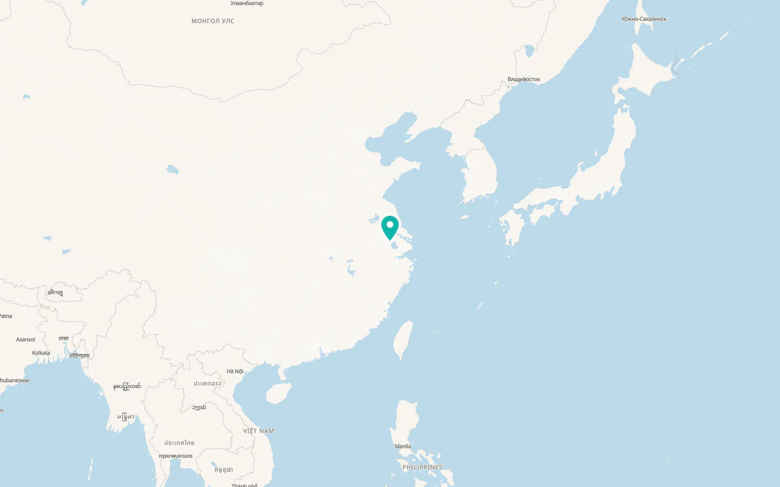 Map of Yixing