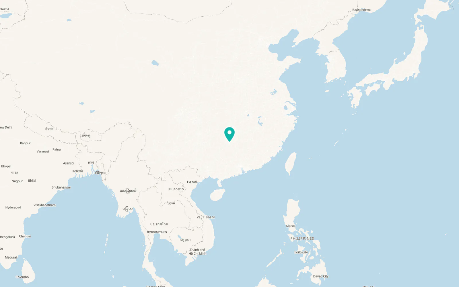 Map of Yongzhou