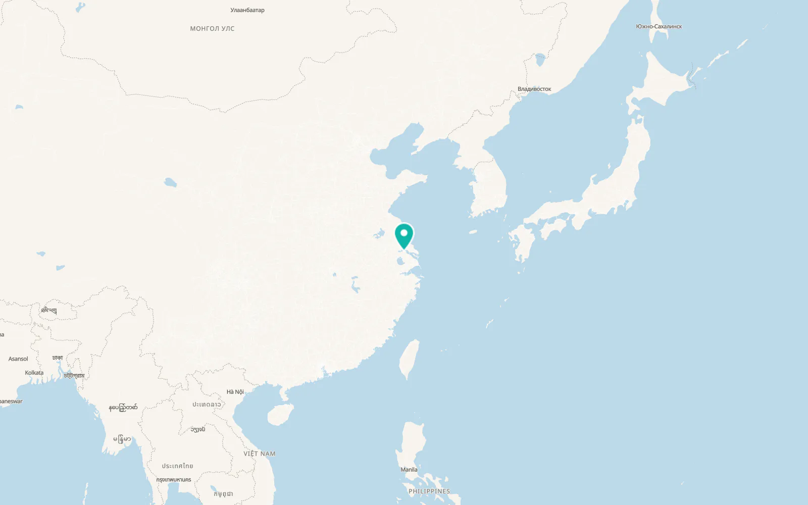 Map of Zhangjiagang