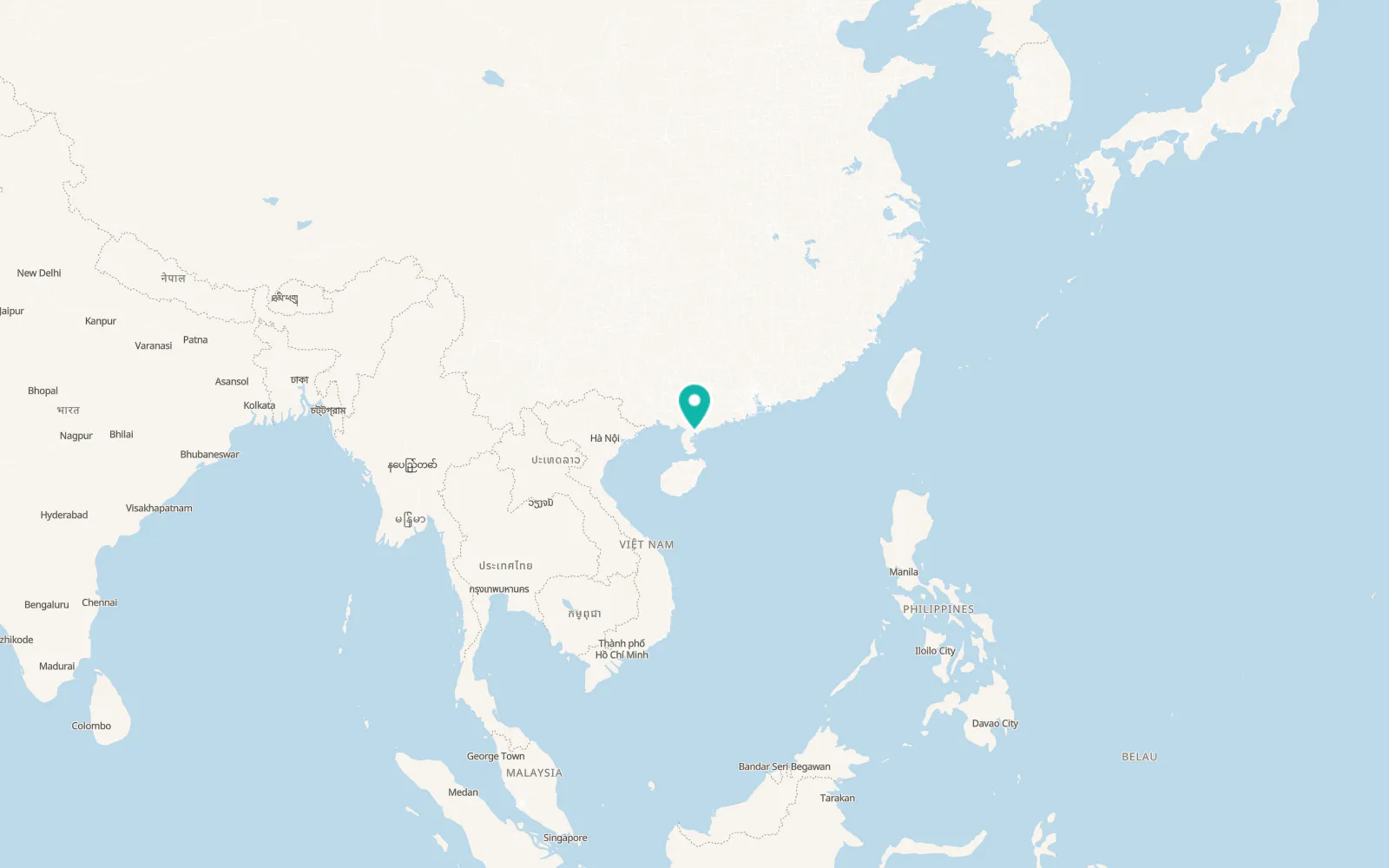 Map of Zhanjiang
