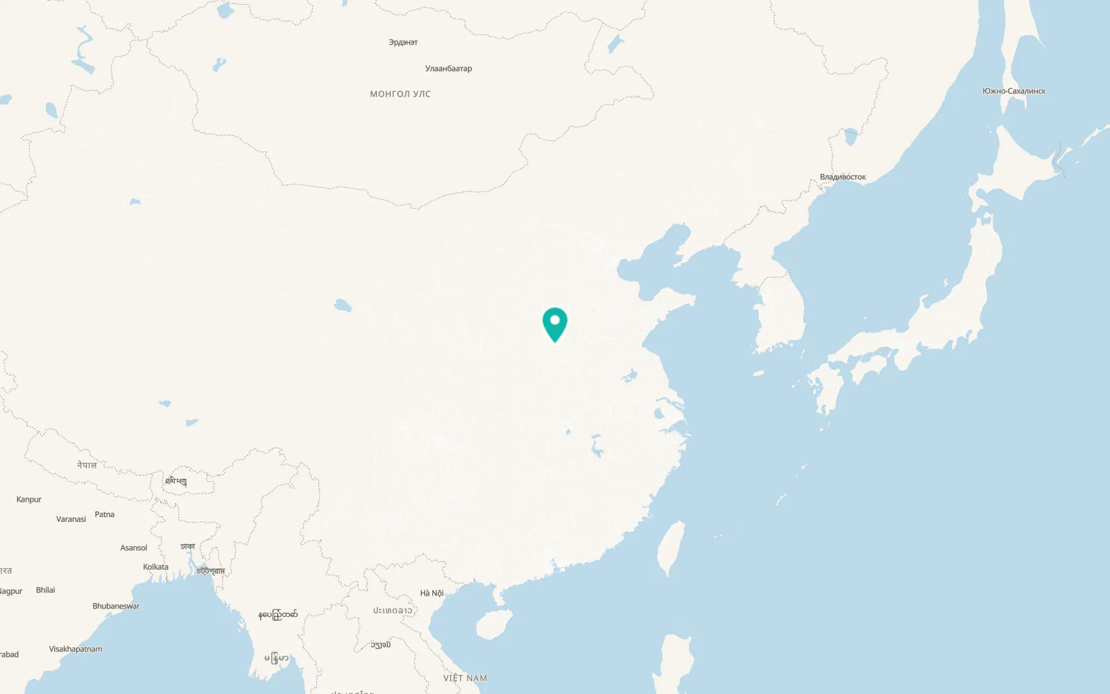 Map of Zhengzhou