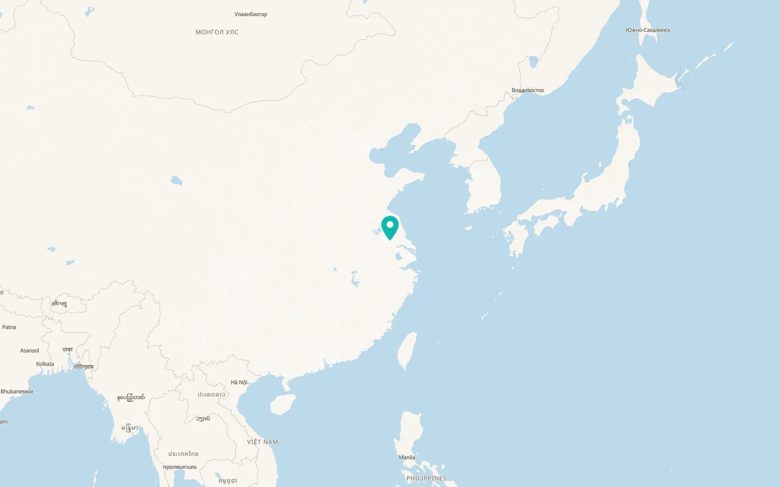 Map of Zhenjiang