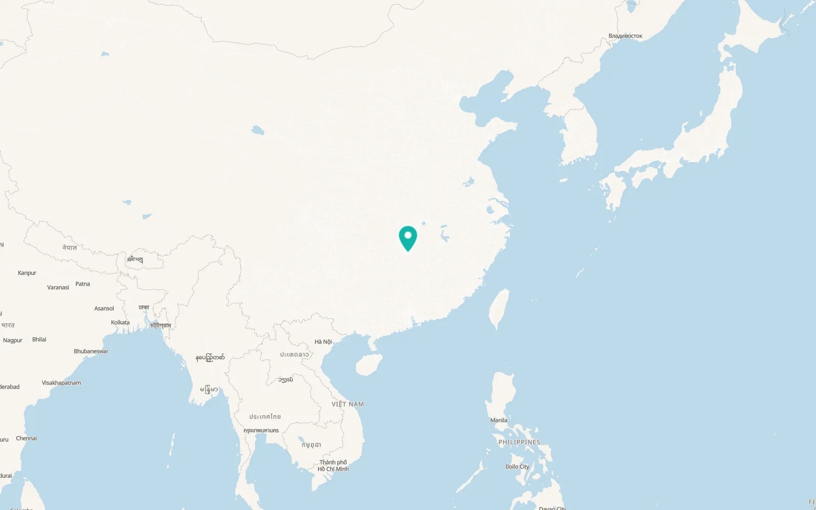 Map of Zhuzhou