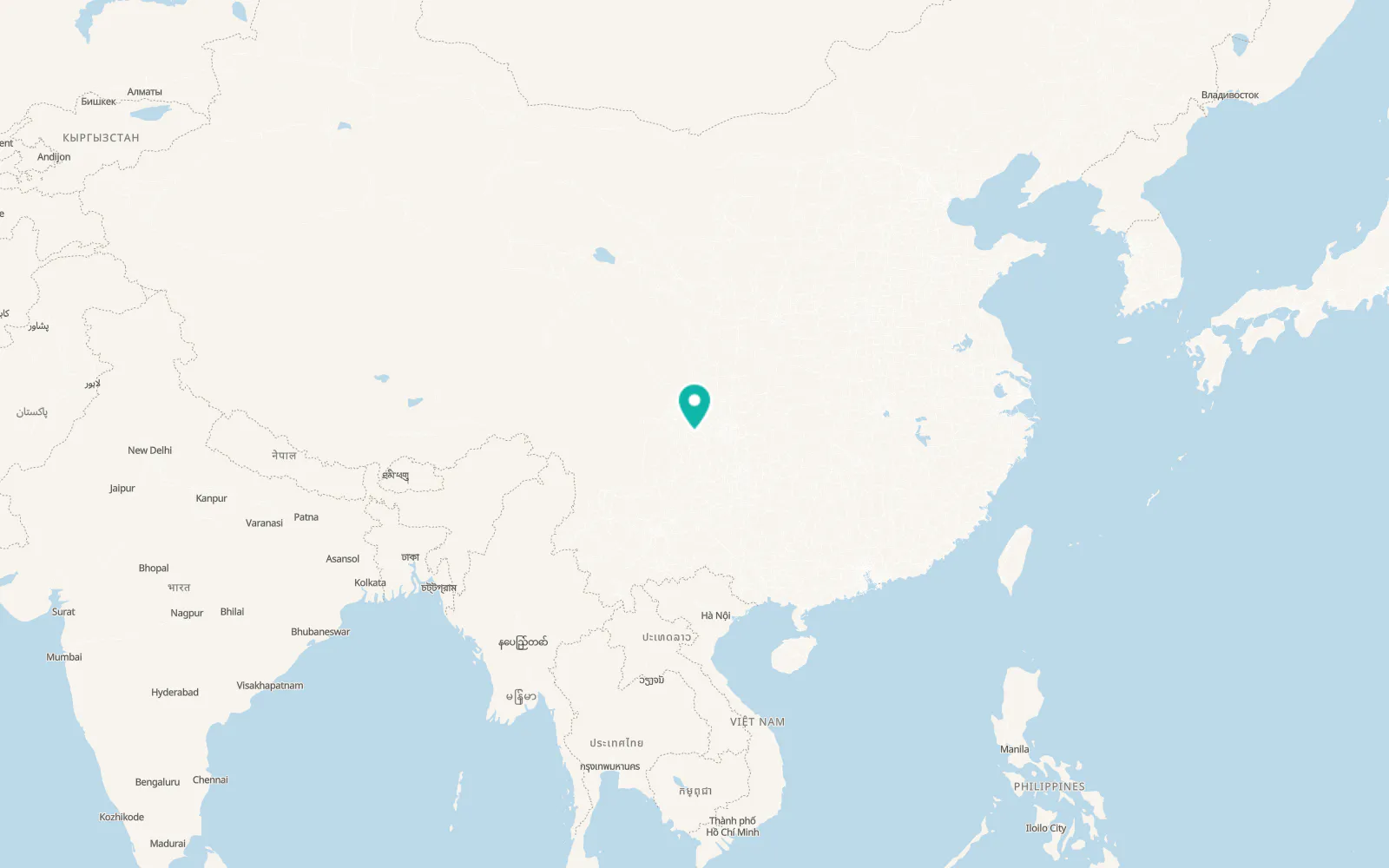 Map of Zigong
