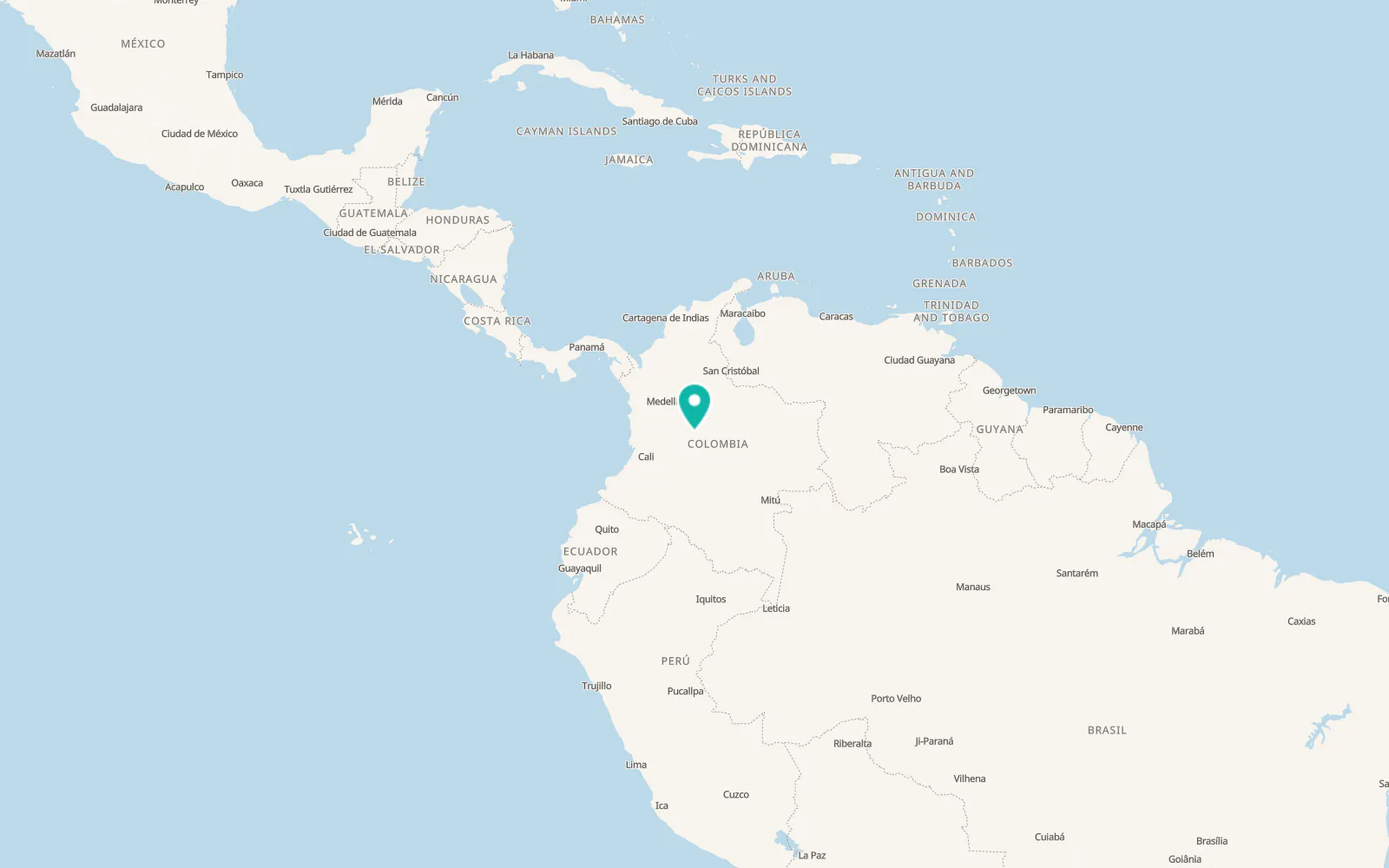 Map of Bogotá