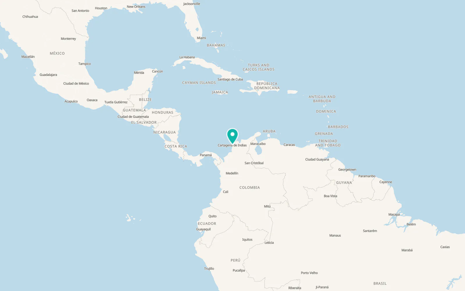 Map of Cartagena