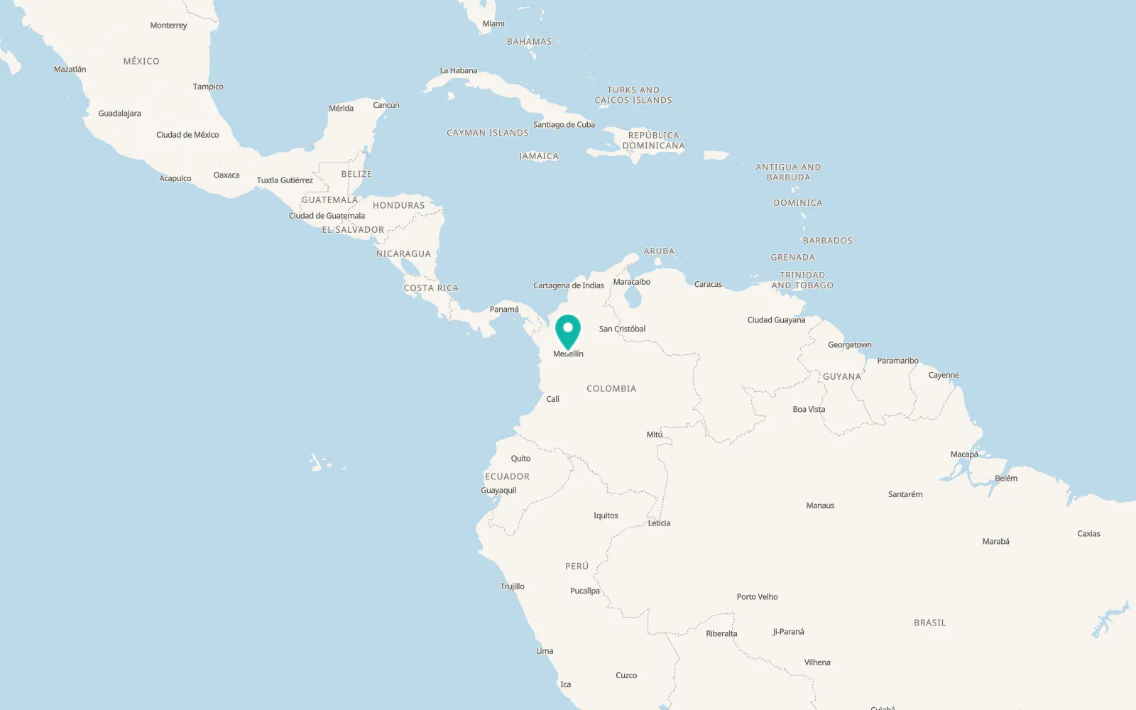 Map of Envigado