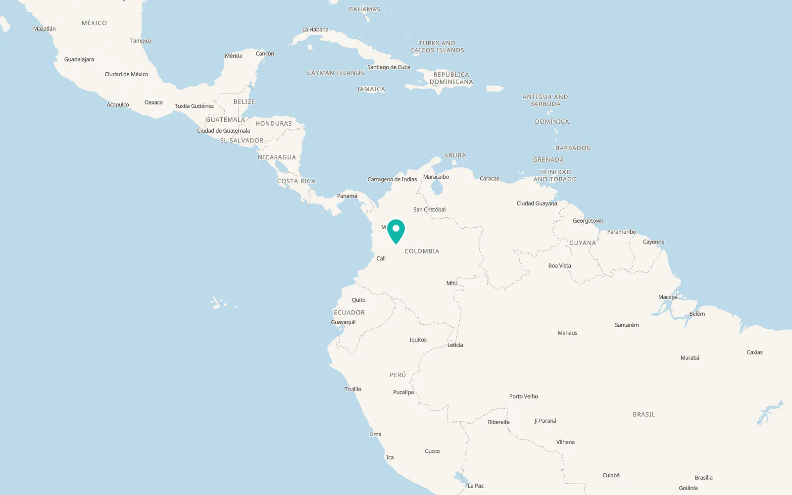 Map of Ibagué