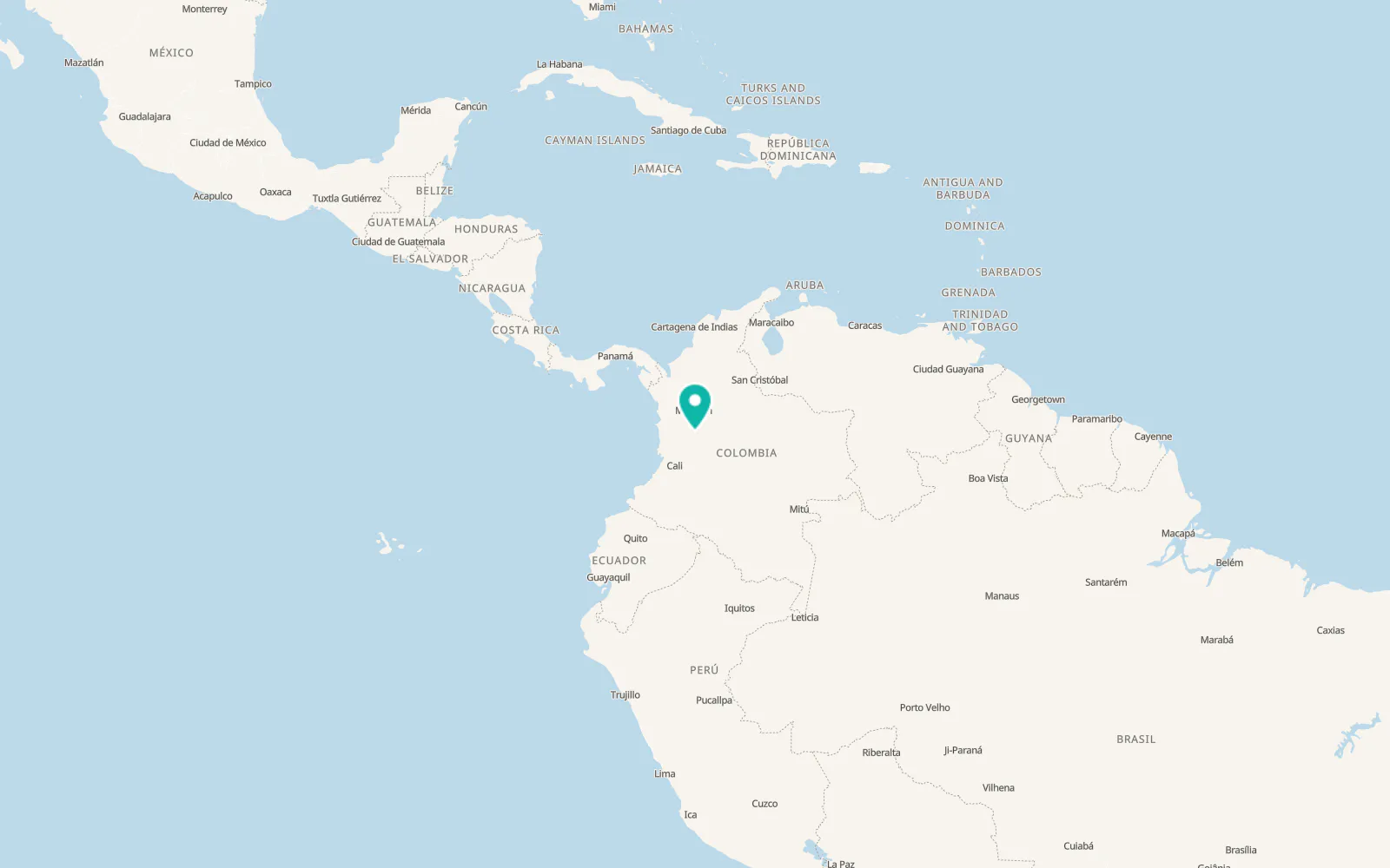 Map of Manizales