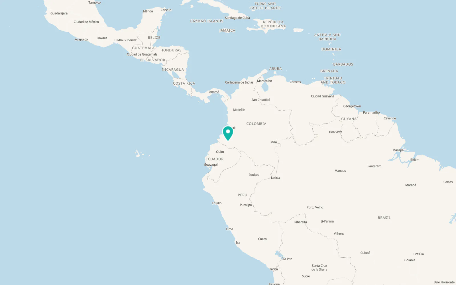 Map of Pasto