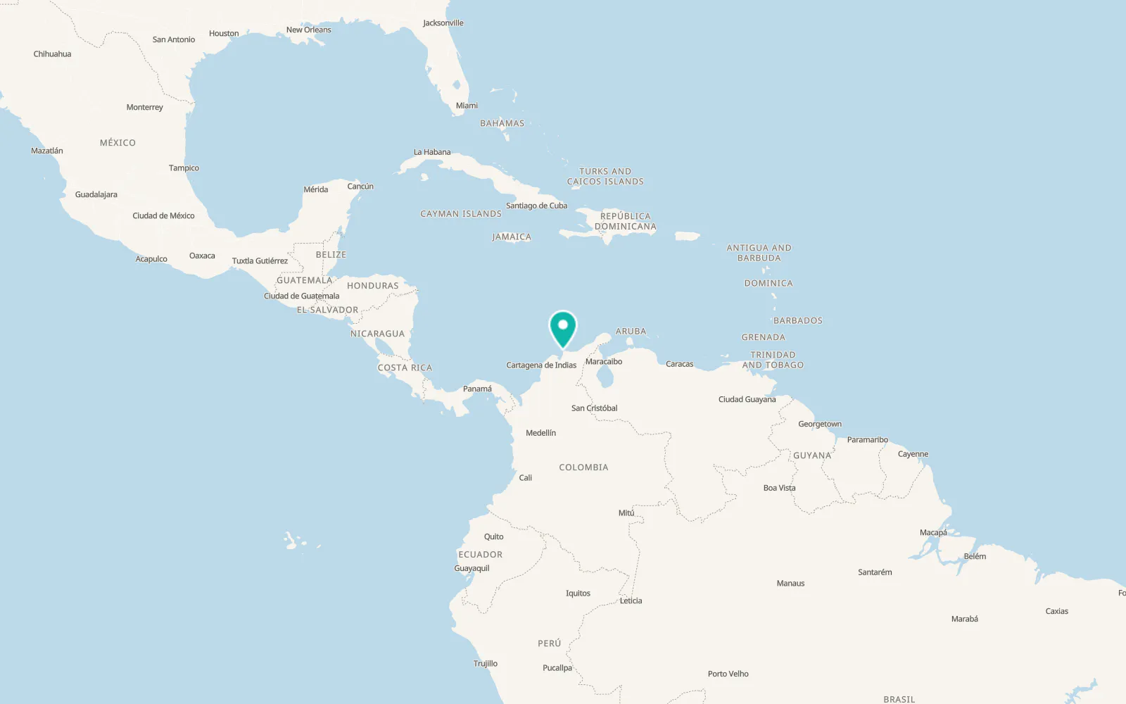 Map of Santa Marta