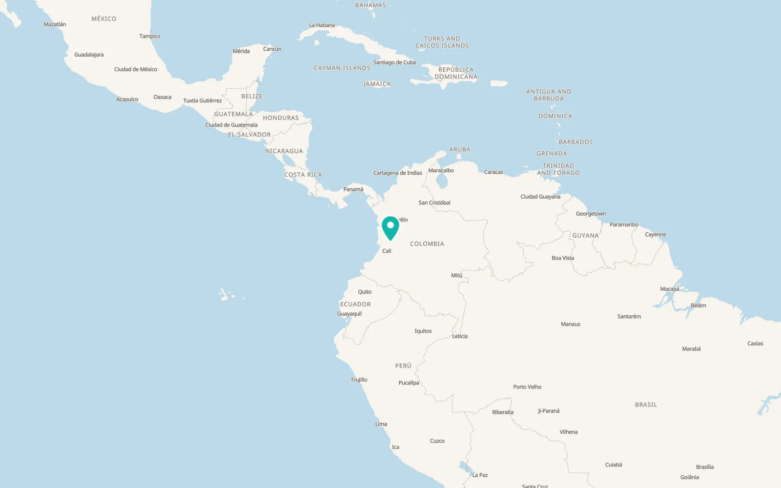 Map of Tuluá