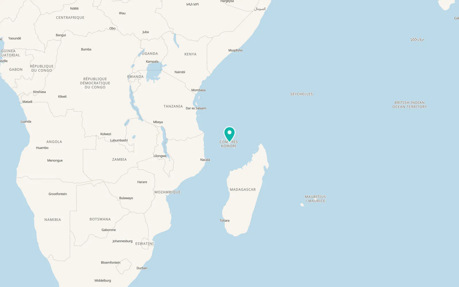 Map of Ouani