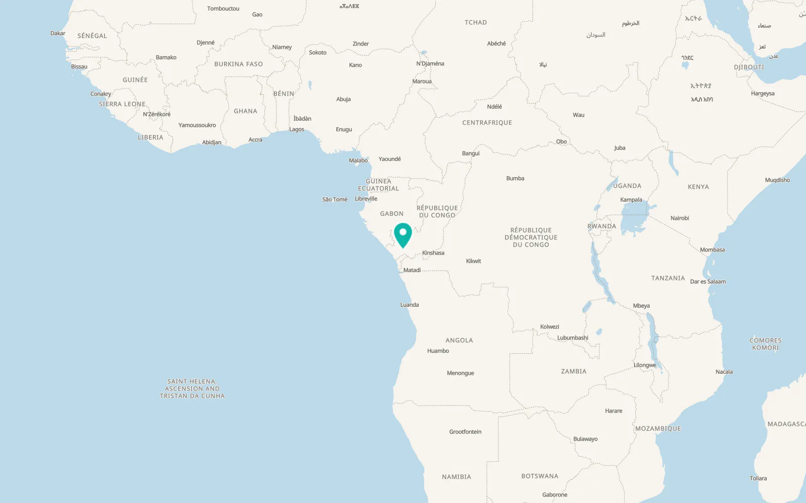 Map of Dolisie