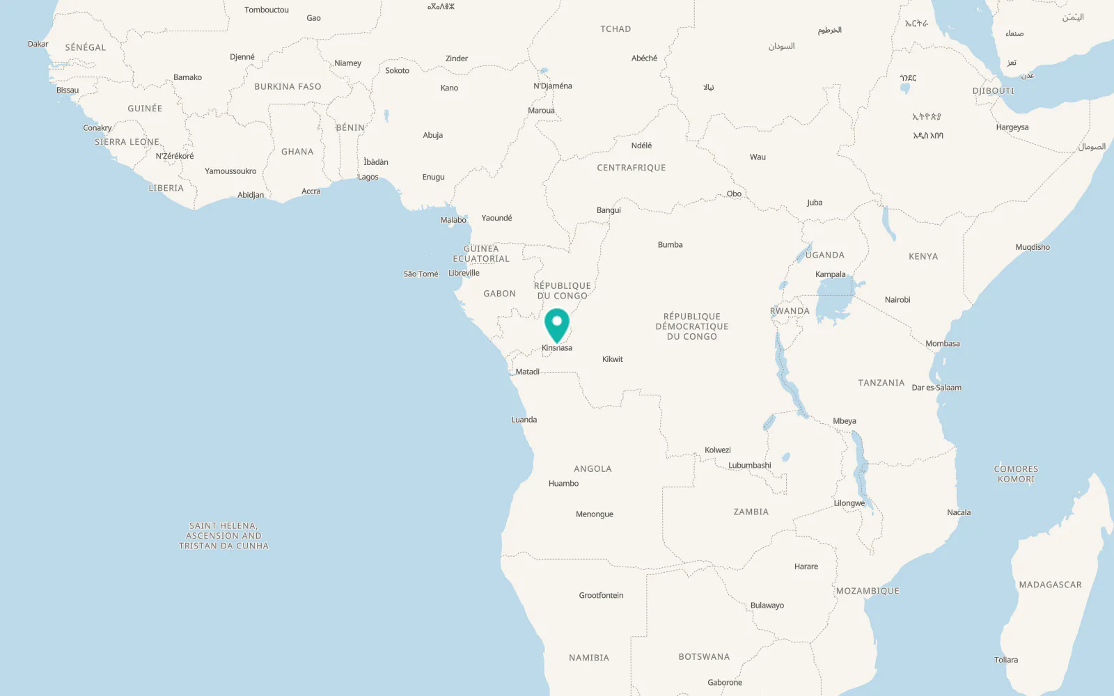 Map of Kinshasa